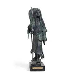 Bird Woman Study by Richard V. Greeves, bronze with green patina, sold Nov 2023