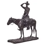 The Working Cowboy by Pavel Petrovich Troubetzkoy, bronze with brown patina, offered Nov 2023