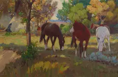 Elling William "Bill" Gollings, Autumn, oil on canvas
