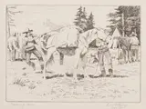 Elling William "Bill" Gollings, Packing, 1927, Etching on wove paper with Umbria Italia watermark