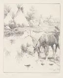 Elling William "Bill" Gollings, Summer Time, 1927, Etching on wove paper