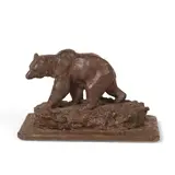 American Grizzly Bear by Charles Marion Russell, bronze with brown patina, sold Nov 2023