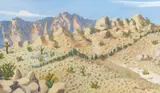 Carlos Vierra, Southwestern Landscape, oil on canvas laid to board