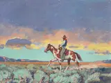 Carl Oscar Borg, Evening in the Badlands (Montana)