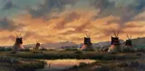 Heinie Hartwig, Indian Encampment, oil on Masonite