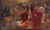 Michael Gentry, The Vision of Sitting Bull, oil on canvas