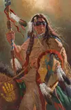 Michael Gentry, The Avenged (Moving Robe - North Cheyenne), oil on canvas