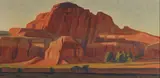 Ed Mell, Torrey Butte Evening, oil on canvaspanel