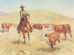 Harold Bryant, The Maverick, oil on canvas