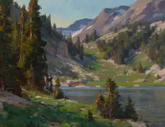 The Beartooth Wilderness (Montana) by Clyde Aspevig, oil on canvas laid to panel, sold Nov 2023