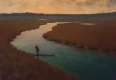 Thomas Aquinas Daly, November Marsh, oil on board