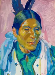 Winold Reiss, Yellow Elk, circa 1920, mixed media on paper
