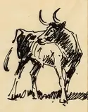 Edward Borein, Steer Studies (a group of two)