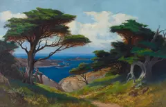 Chris Jorgensen, Cypress Near Point Lobos, oil on canvas