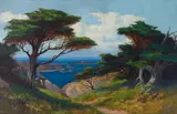 Chris Jorgensen, Cypress Near Point Lobos, oil on canvas