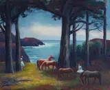 Horatio Nelson Poole, Along the Coast, oil on canvas