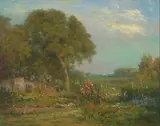Mary Amanda Lewis, Morning in Del Monte Gardens, oil on canvas