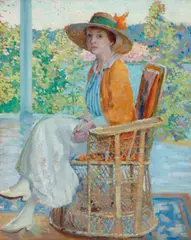 Medora by Alson S. Clark, circa 1915, oil on board, sold Aug 2023