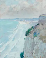 John Frost, Coastal Scene, oil on board
