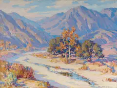 Santa Anita Canyon, Autumn by Benjamin Brown, oil on canvas, offered Aug 2023
