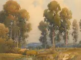 Percy Gray, Eucalyptus Grove, watercolor on paper