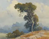 Percy Gray, California Oak, watercolor on paper