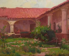 Gordon Coutts, Mission San Luis Rey, circa 1900, oil on canvas