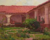 Gordon Coutts, Mission San Luis Rey, circa 1900, oil on canvas