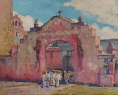 Alson S. Clark, Cathedral Gate (Cuernavaca), oil on canvas