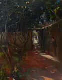 Adolf M. Brougier, Le Rendezvous, oil on canvas