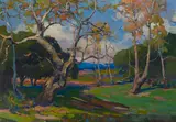 Franz Bischoff, California Woodland, oil on canvas