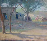 Joseph Sacks, The Lumber Shed, oil on canvas