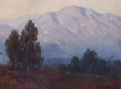 Twilight by Edgar Alwin Payne, oil on canvasboard, sold Aug 2023