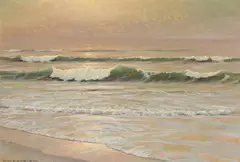 Opalescent Evening by Frank Cuprien, oil on Masonite, sold Aug 2023