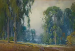 Percy Gray, Eucalyptus Scene, watercolor on paper