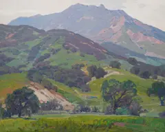 Pasture Grounds by Hanson Puthuff, oil on canvas, sold Aug 2023