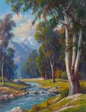 Paul Grimm, Pleasant Retreat, oil on canvas