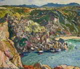 Paul Dougherty, A View into the Cove, oil on canvas laid to board