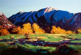 Conrad Buff, Owens Valley, oil on board