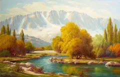 Autumn Symphony by Paul Grimm, oil on canvas, sold Aug 2023