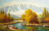Paul Grimm, Autumn Symphony, oil on canvas