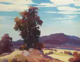 George Spangenberg, Valley Vista, El Cajon, California, oil on canvasboard