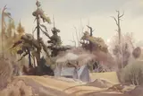 Thomas Craig, California Landscapes (a group of three), first and second watercolor on paper, third watercolor and pencil on paper