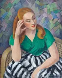Anna Katherine Skeele, A Pensive Woman, oil on canvas