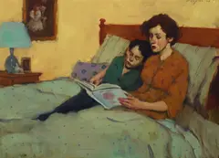 Malcolm T. Liepke, Storytime, oil on canvas