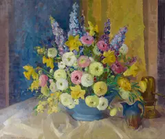 Nell Walker Warner, Floral Still Life, oil on canvas