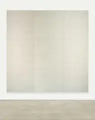 Untitled (White Inner Band, Beveled Edge) by Mary Corse, 2008, glass microspheres in acrylic on canvas, offered Sep 2023