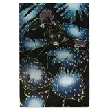 Devan Shimoyama, Sudden Darkness, Sudden Flight (Paradise Watcher), 2016, acrylic, oil, colored pencil, beads, glitter and feathers on canvas