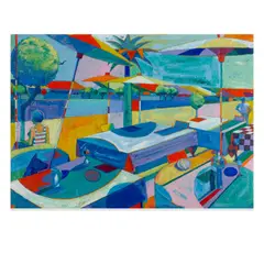 Roland Petersen, Picnic with Two Figures, 1997, acrylic on canvas