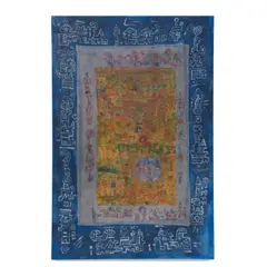 Ynez Johnston, Harbor at Noon, 1976, ink, dye, silk and cotton collage on canvas